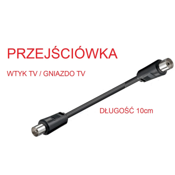 Przejściówka Wtyk TV Gniazdo TV